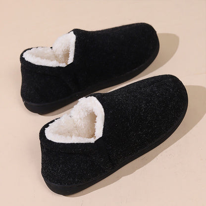 Plus Size Comfortable Warm Slippers - Black - US 9-10 - image 11