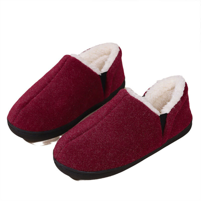 Plus Size Comfortable Warm Slippers - Wine - US 9-10 - image 10