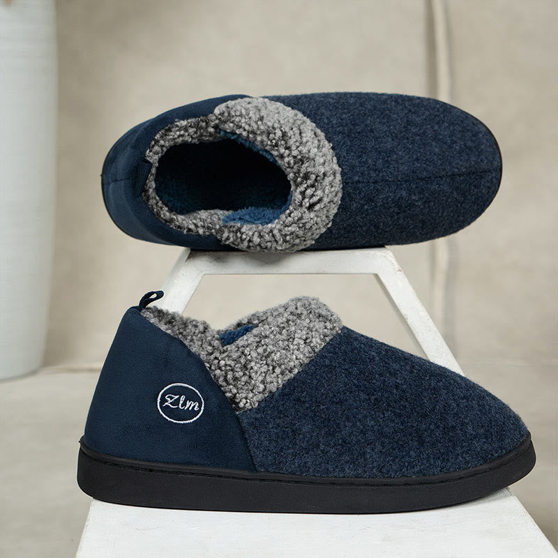Plus Size Thicken Slippers - Navy Blue - US 13-14 - image 2