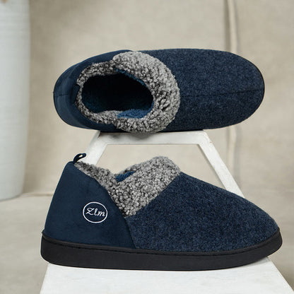 Plus Size Thicken Slippers - Navy Blue - US 13-14 - image 2