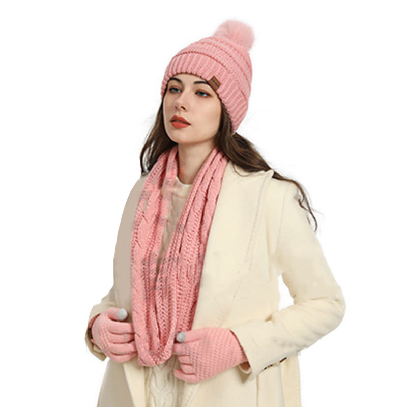 Winter Classic Gloves Beanie Scarf Socks 4 In 1 Set