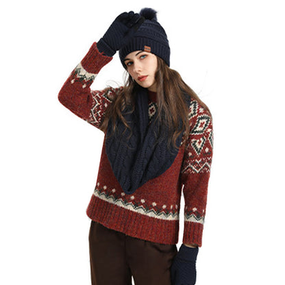 Winter Classic Gloves Beanie Scarf Socks 4 In 1 Set