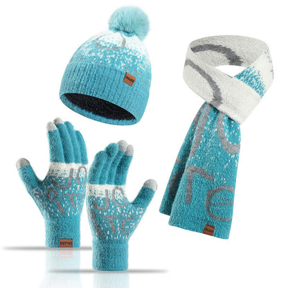 Alphabet Gloves Beanie Scarf 3 In 1 Set