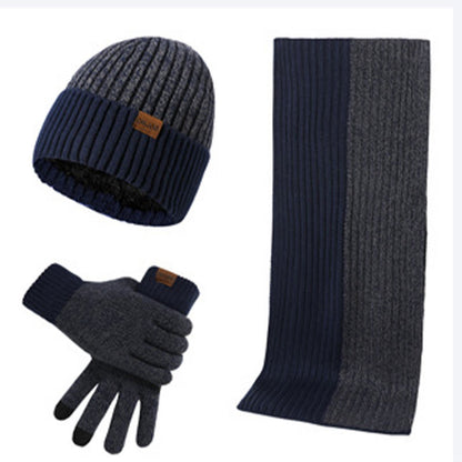 Color Matching Gloves Beanie Scarf 3 In 1 Set - Black - One Size - image 9