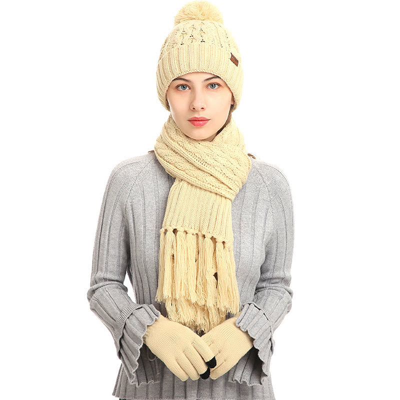 Classic Matching Gloves Beanie Scarf 3 In 1 Set - image 5