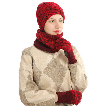 Outdoor Warmth Gloves Beanie Scarf 3 In 1 Set - image 2
