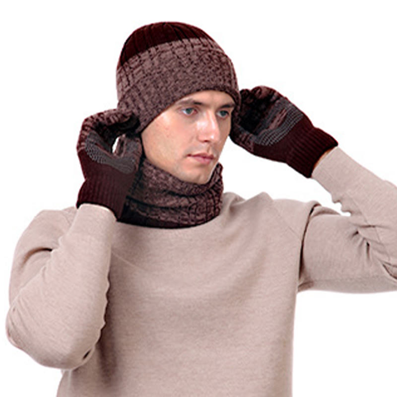 Outdoor Warmth Gloves Beanie Scarf 3 In 1 Set - image 11