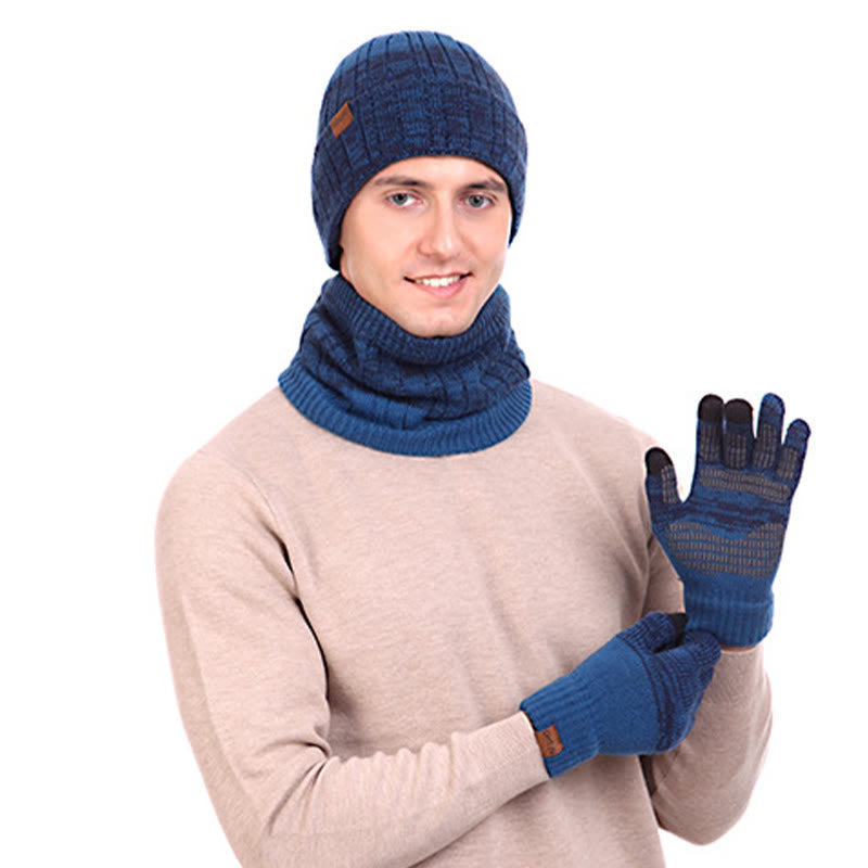 Outdoor Warmth Gloves Beanie Scarf 3 In 1 Set - image 8