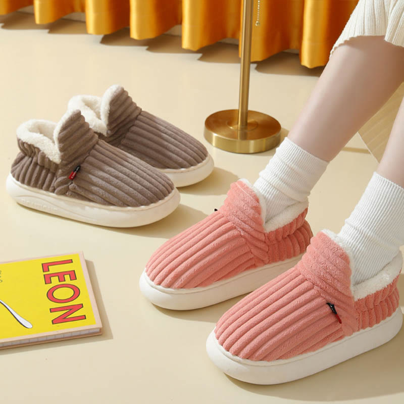 Plus Size Fur Lined House Slippers - image 1