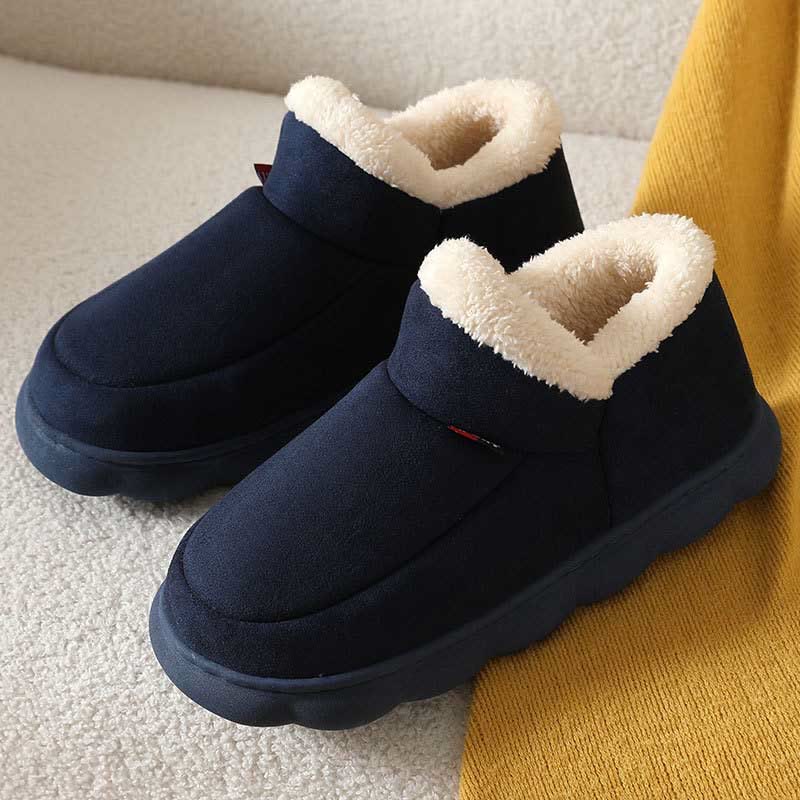 Plus Size  Soft Indoor Non Slip Slippers - Navy Blue - EU43-44(US8-9) - image 9