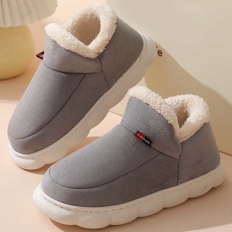 Plus Size  Soft Indoor Non Slip Slippers - Grey - EU43-44(US8-9) - image 10