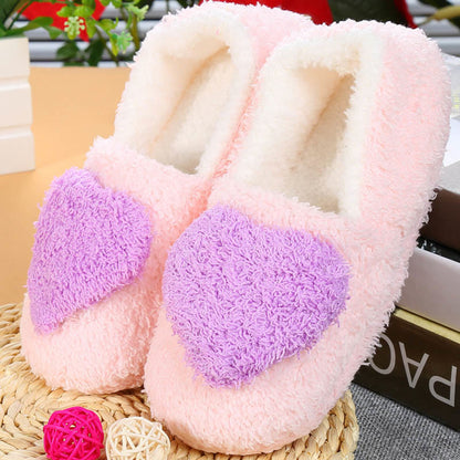 Plus Size Heart Slippers - Purple - US 7.5 - image 1