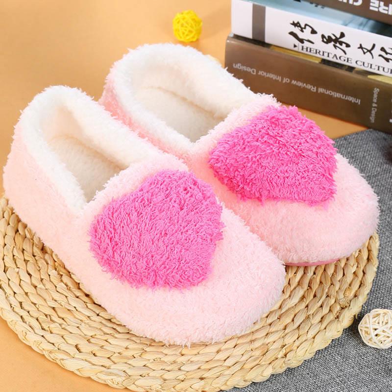Plus Size Heart Slippers - Pink - US 7.5 - image 2
