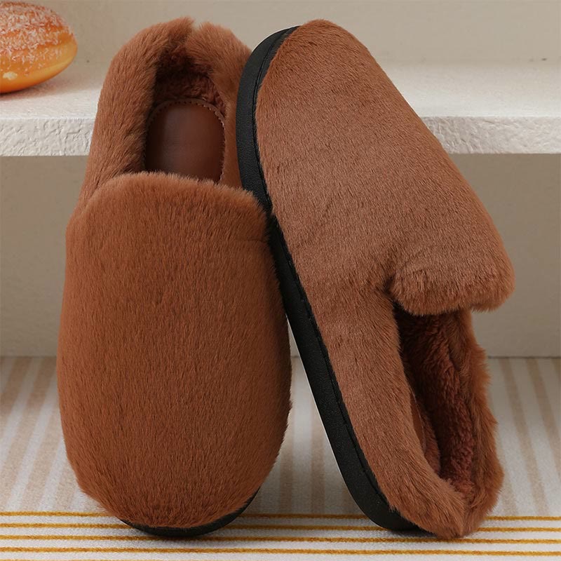 Plus Size Winter Brown Slippers - image 1
