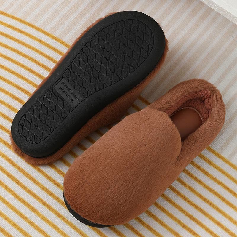 Plus Size Winter Brown Slippers - image 2