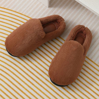Plus Size Winter Brown Slippers - Brown - EU 42-43(US 11-12) - image 3