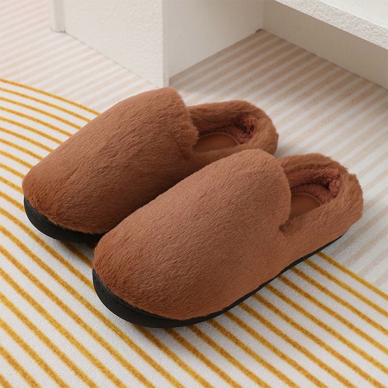 Plus Size Winter Brown Slippers - image 4