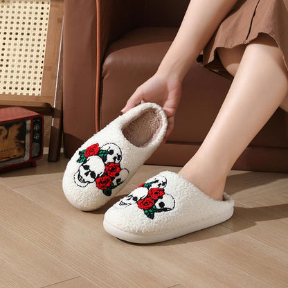 Plus Size Bat Skull Slippers - image 0