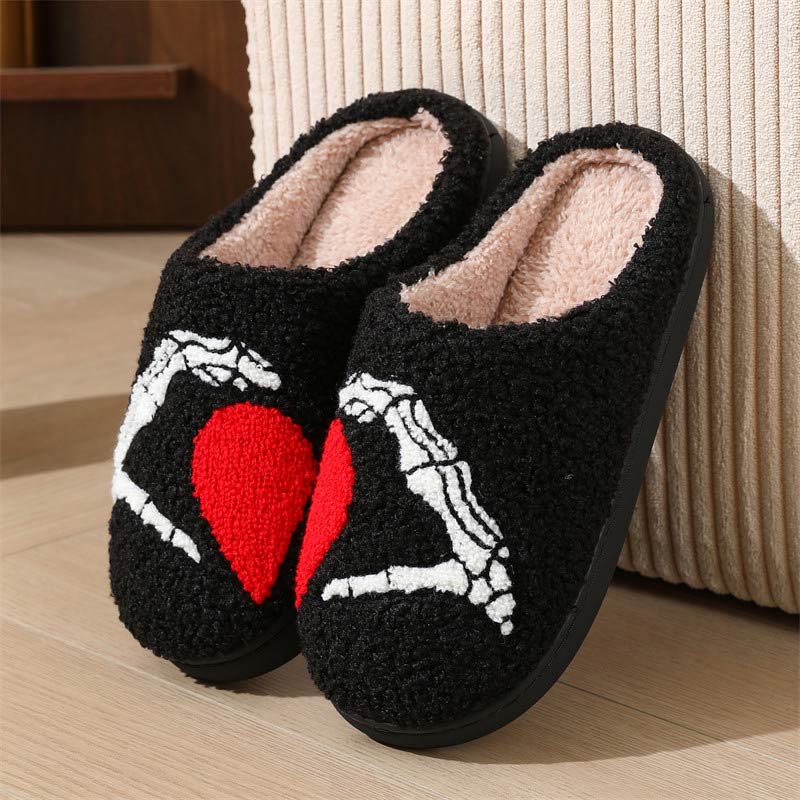 Plus Size Ghost Face Hand Heart Slippers - Heart - EU42-43(US8.5-9) - image 10