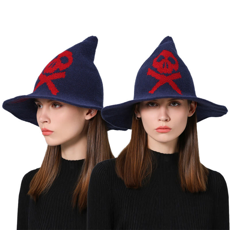 Halloween Poison Dart Skull Witch Hat - Navy Blue - One Size - image 7