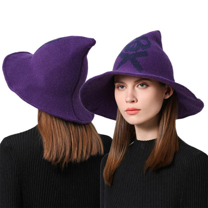 Halloween Poison Dart Skull Witch Hat - Purple - One Size - image 4