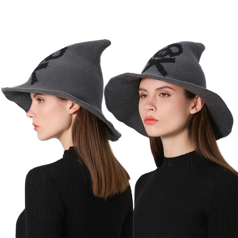Halloween Poison Dart Skull Witch Hat - Grey - One Size - image 5