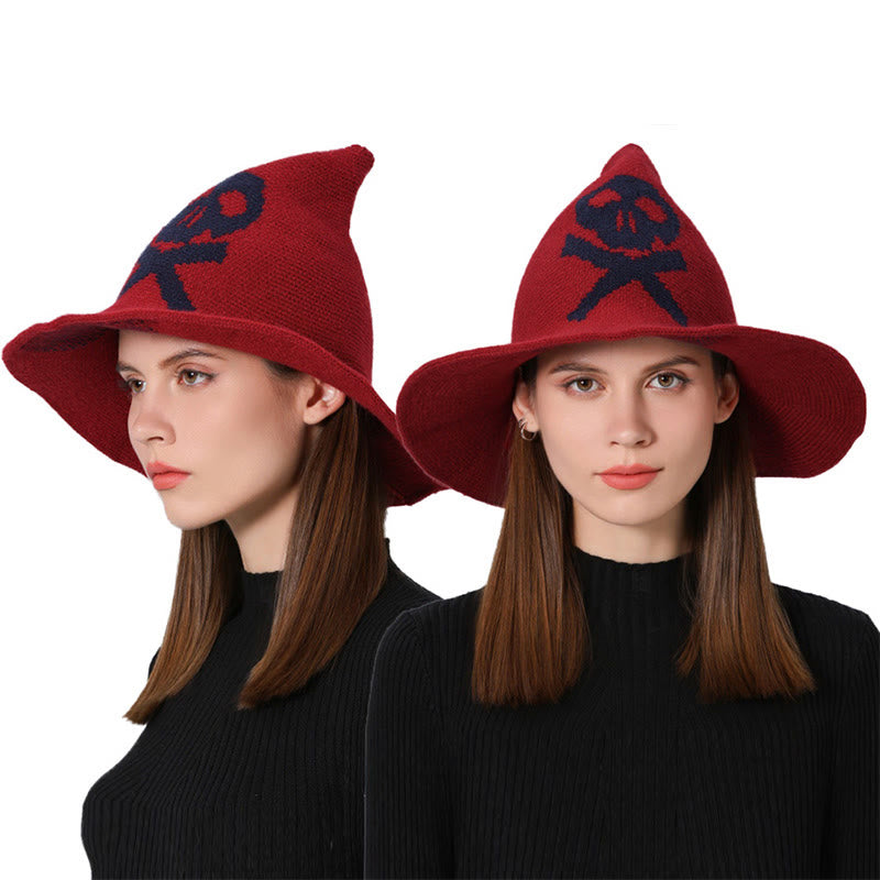 Halloween Poison Dart Skull Witch Hat - Wine - One Size - image 6