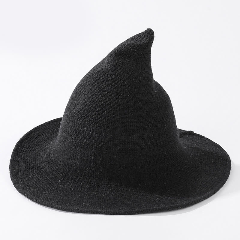 Halloween Solid Color Witch Hat - Black - One Size - image 6