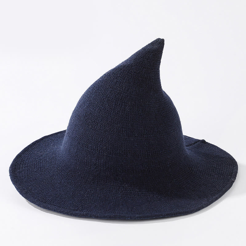 Halloween Solid Color Witch Hat - Navy Blue - One Size - image 5