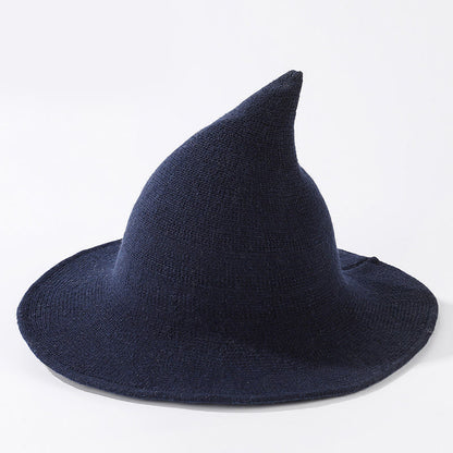 Halloween Solid Color Witch Hat - Navy Blue - One Size - image 5