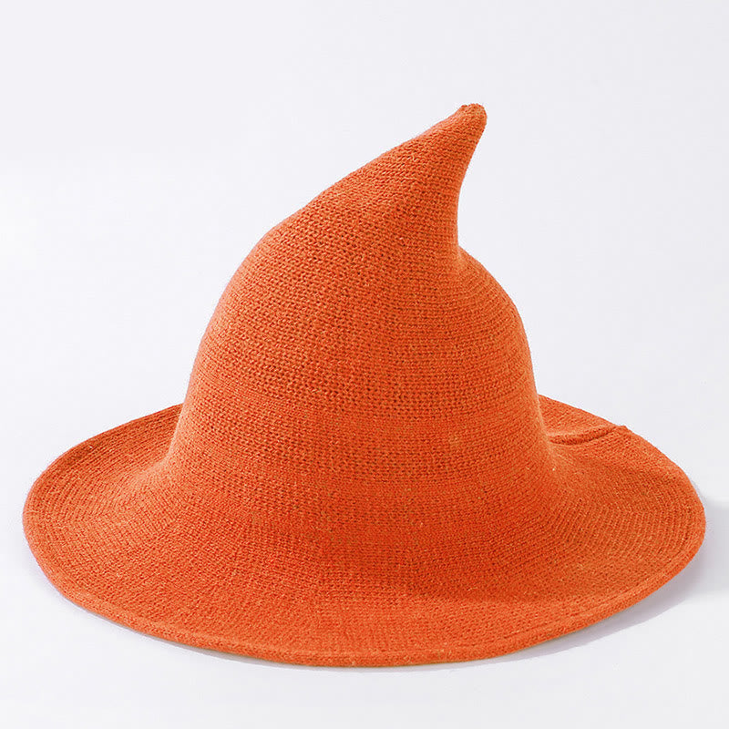 Halloween Solid Color Witch Hat - Orange - One Size - image 9