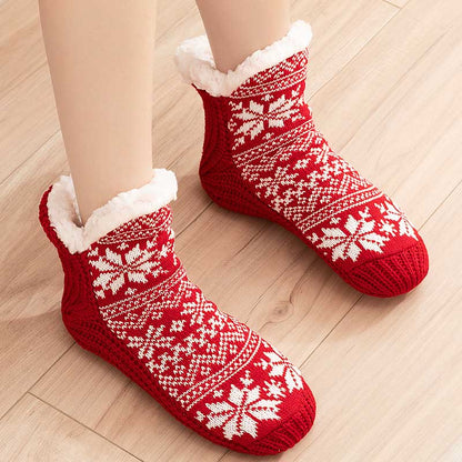 Plus Size V Snowflake Shaped Slipper Socks - image 8