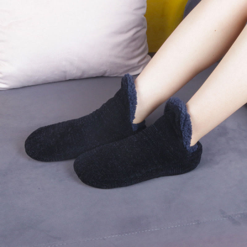 Plus Size Home Sleep Slipper Socks - Black - EU43-45(US9-11) - image 6