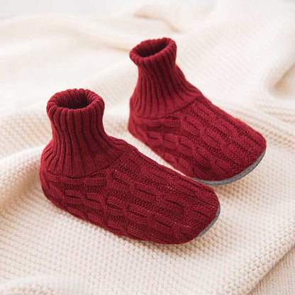 Plus Size Skin Friendly Thicken Slipper Socks - Wine - EU42-43(US8.5-9) - image 6