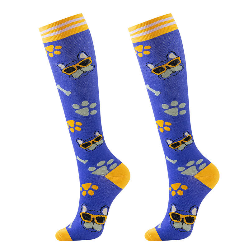Purple Puppy Series Pattern Compression Socks(6 Pairs) - image 7