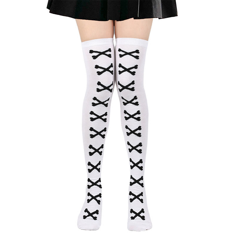 Halloween Bone Thigh High Knee Socks(7 Pairs) - image 4
