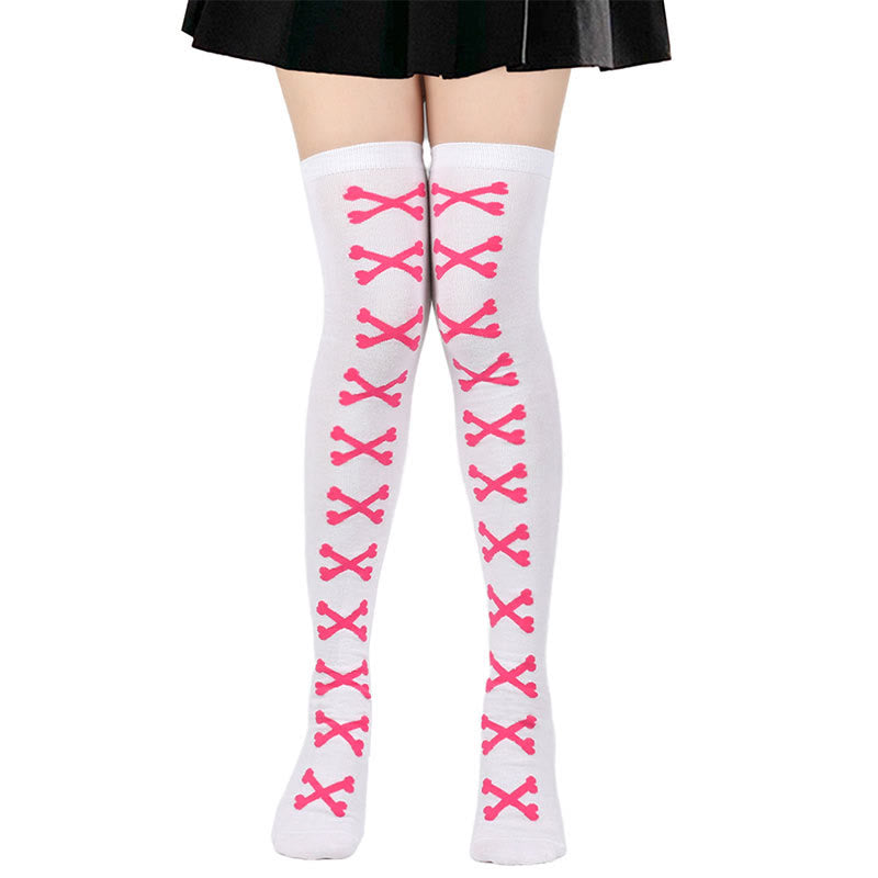 Halloween Bone Thigh High Knee Socks(7 Pairs) - image 3