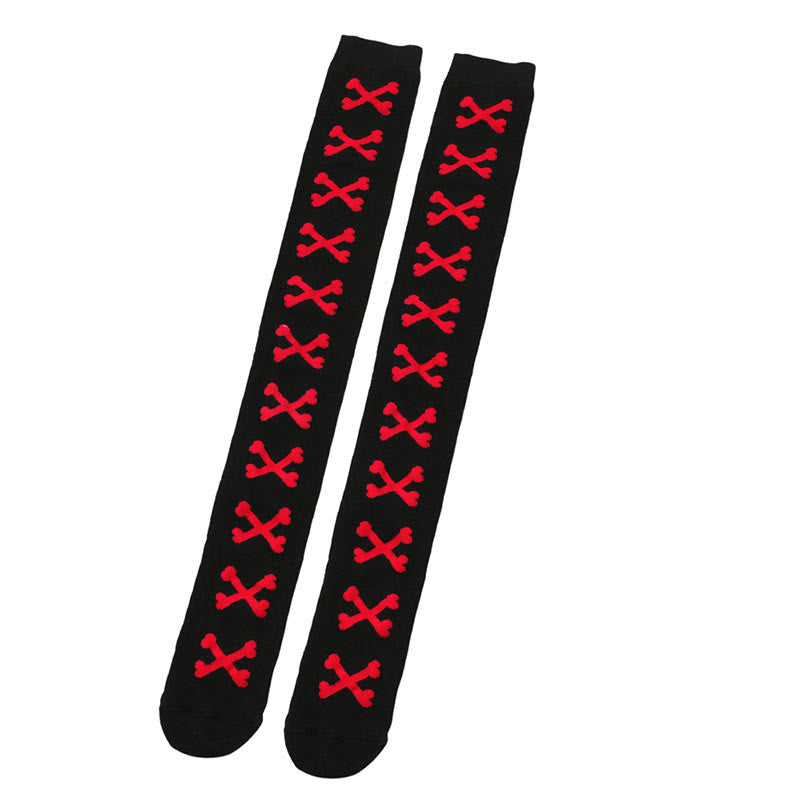 Halloween Bone Thigh High Knee Socks(7 Pairs) - image 7