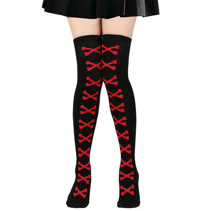 Halloween Bone Thigh High Knee Socks(7 Pairs) - image 1