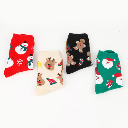 Cute Christmas Quarter Socks(4 Pairs) - image 2