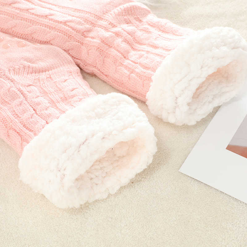 Pure Color Lambskin Slipper Socks - image 6