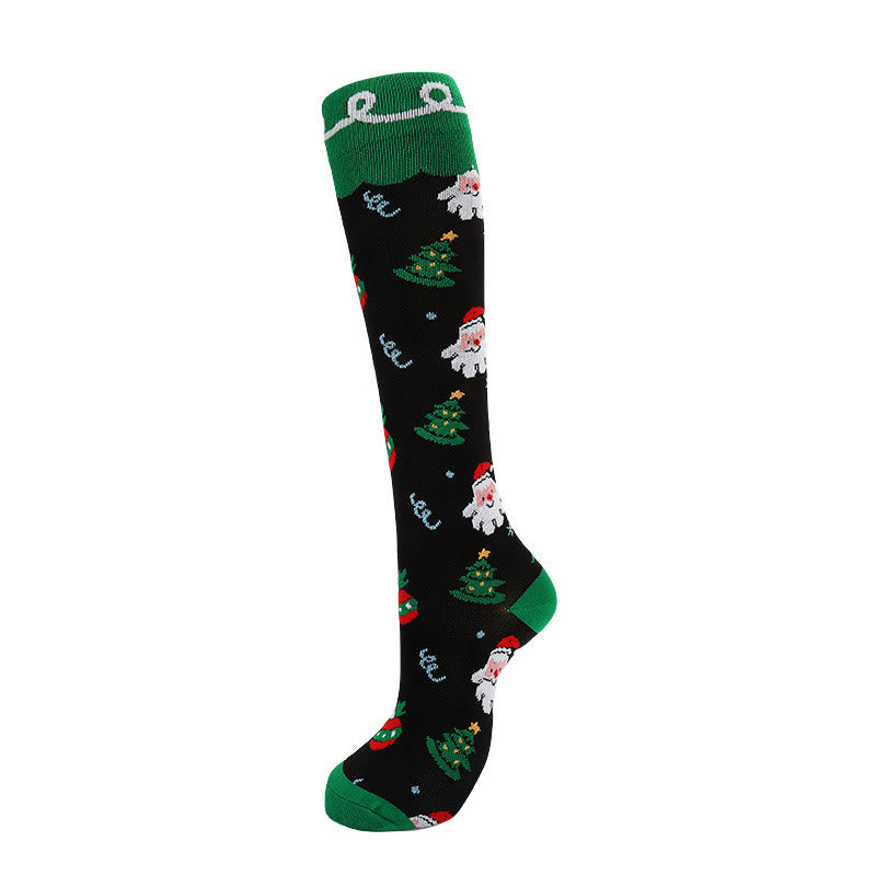 Christmas Cute Pattern Compression Socks(6 Pairs) - image 1