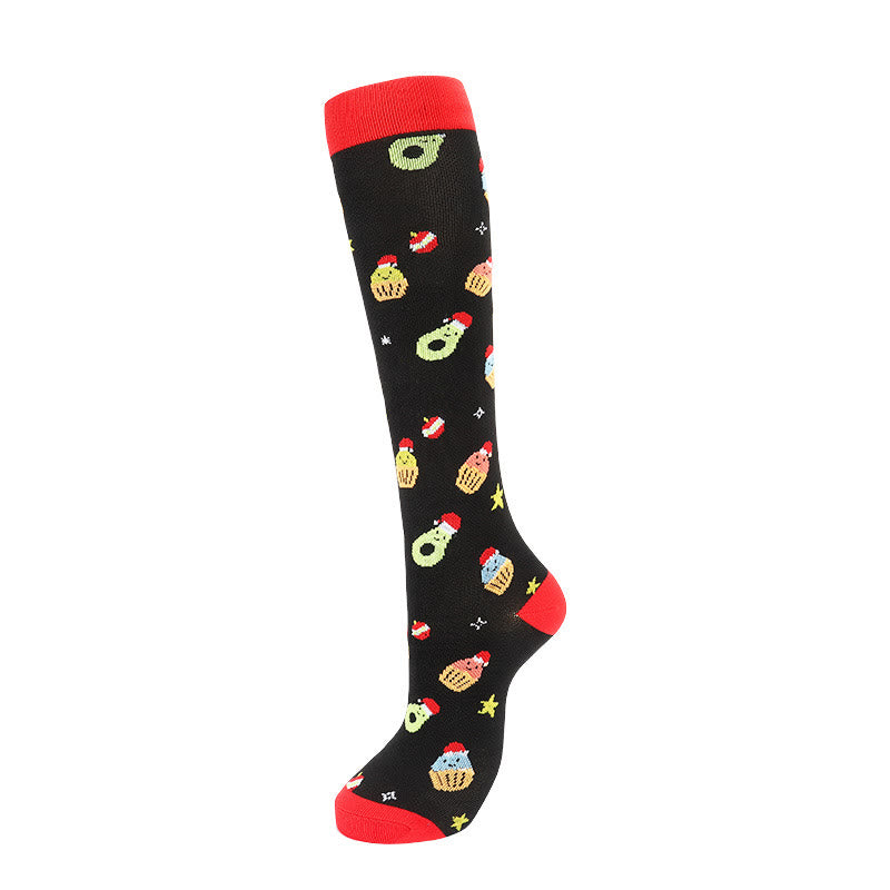 Christmas Cute Pattern Compression Socks(6 Pairs) - image 3