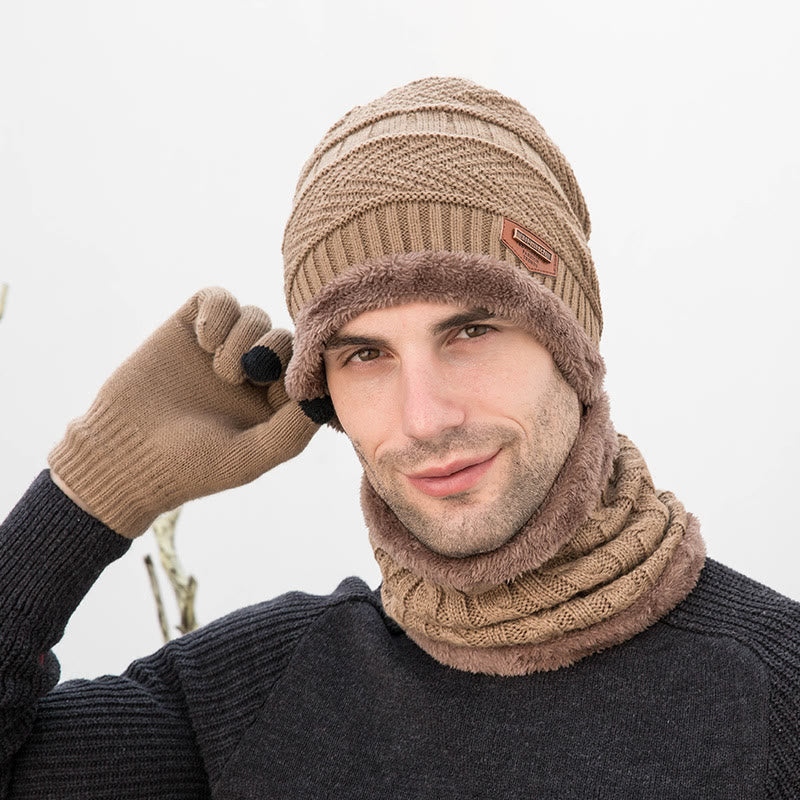 Winter Warm Gloves Beanie Scarf 3 In 1 Set - image 3