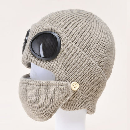 Masks Beanie Hat Warmer - Khaki - One Size - image 9