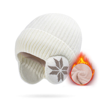 Snowflake Earflaps Beanie Hat Warmer
