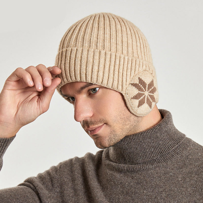  Snowflake Earflaps Beanie Hat Warmer - image 4
