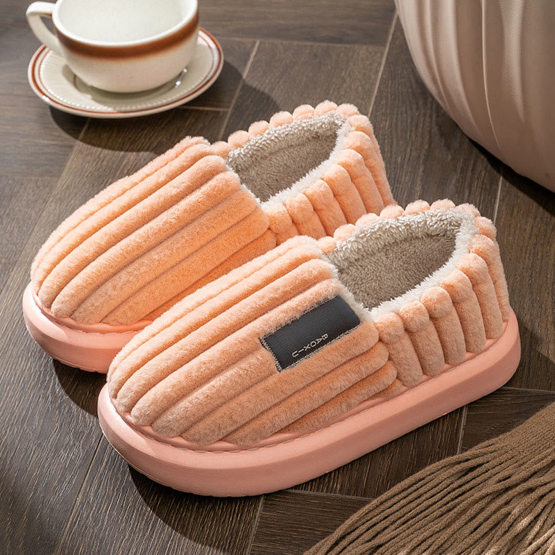 Plus Size Winter Plush Slippers - Pink - EU48-49(US13-14) - image 10