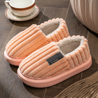 Plus Size Winter Plush Slippers - Pink - EU48-49(US13-14) - image 10
