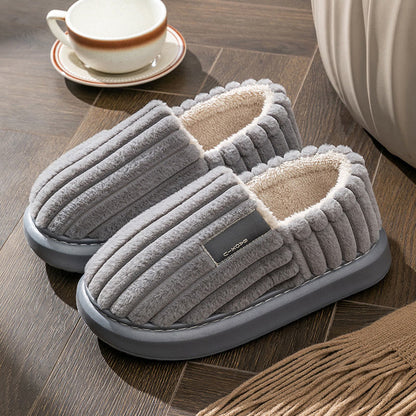 Plus Size Winter Plush Slippers - Grey - EU48-49(US13-14) - image 13